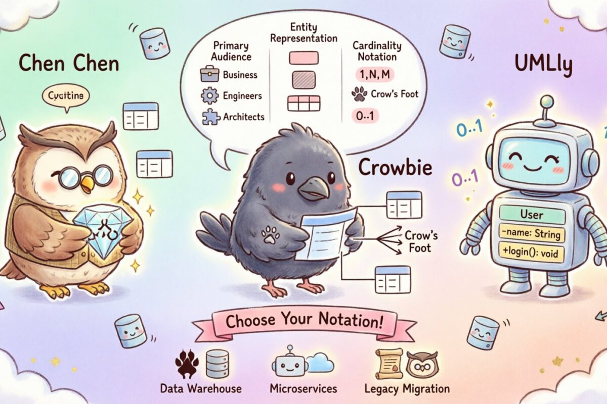 ER图表示法的比较：何时在您的技术栈中使用Crow’s Foot、UML或Chen表示法