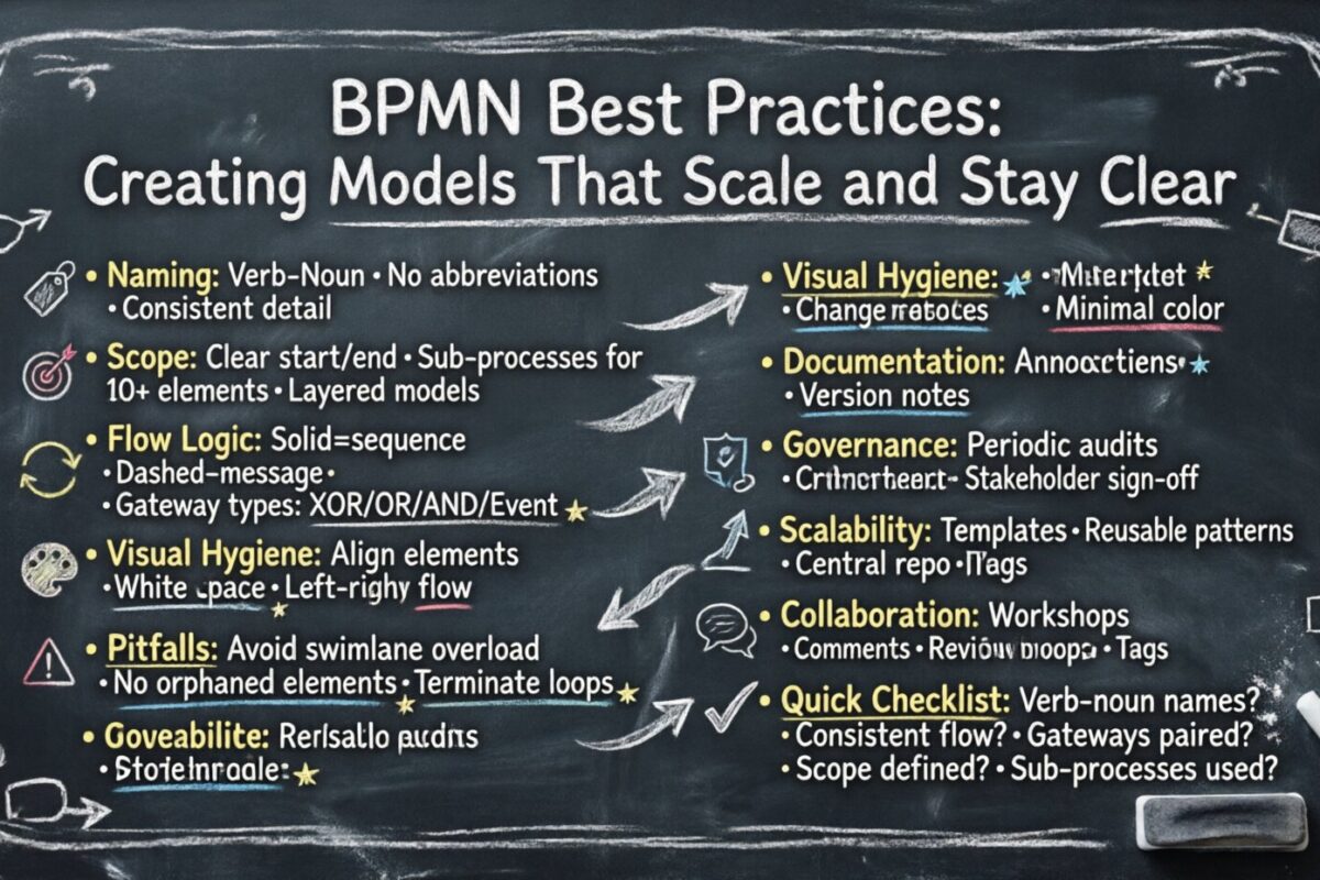 BPMN-Best-Praktiken: Erstellen von Modellen, die skalierbar bleiben und klar bleiben