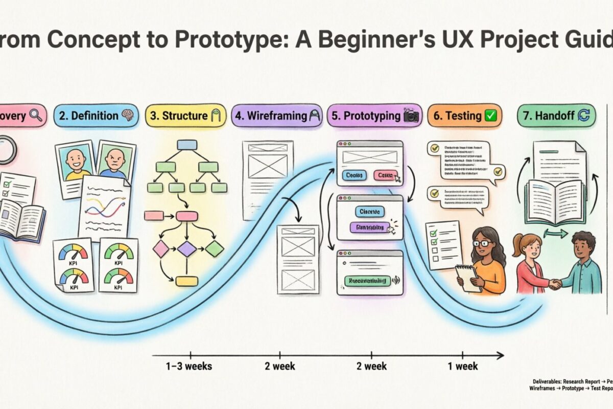 Von der Idee zum Prototyp: Ein Schritt-für-Schritt-Leitfaden für UX-Projekte für Anfänger