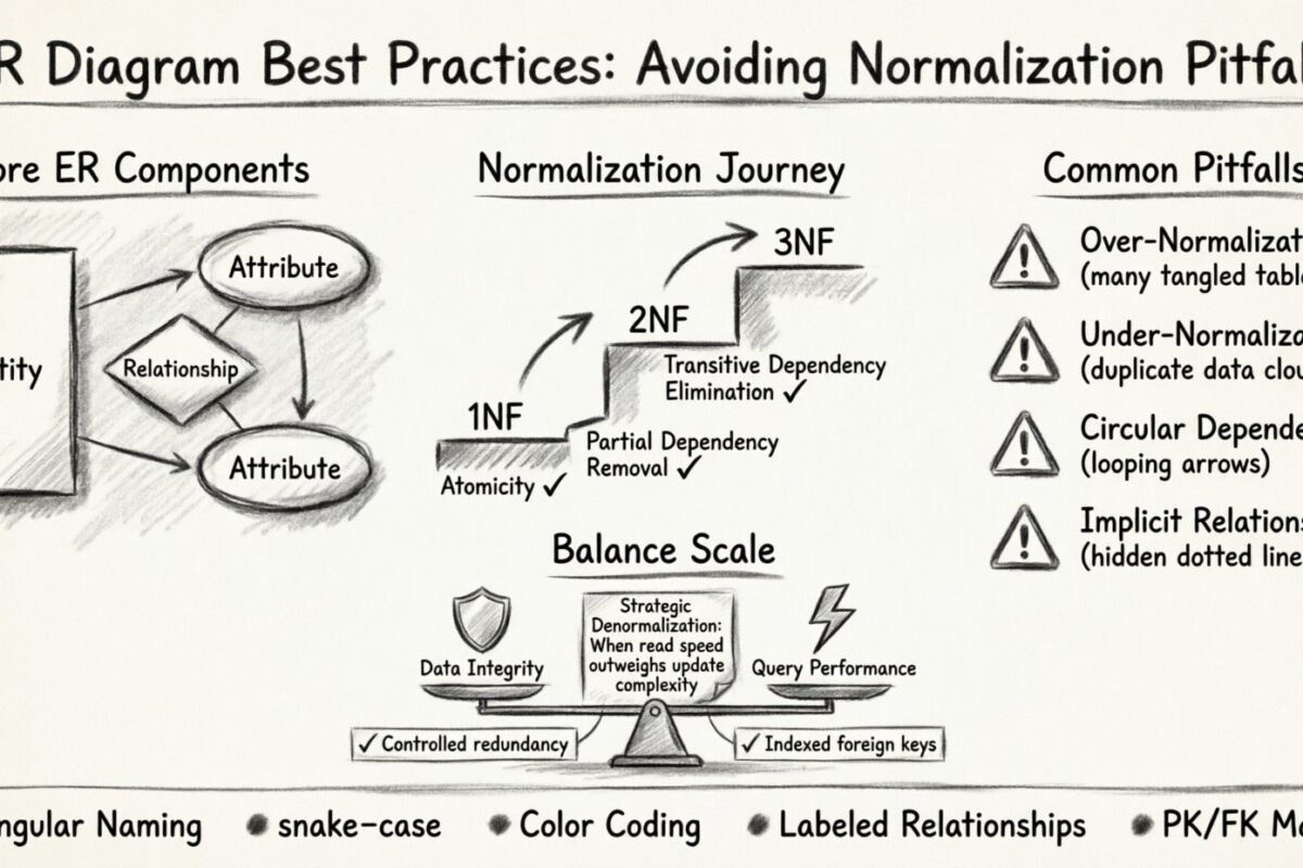 Best Practices für ER-Diagramme: Vermeidung von Normalisierungsfallen in mittleren Projekten