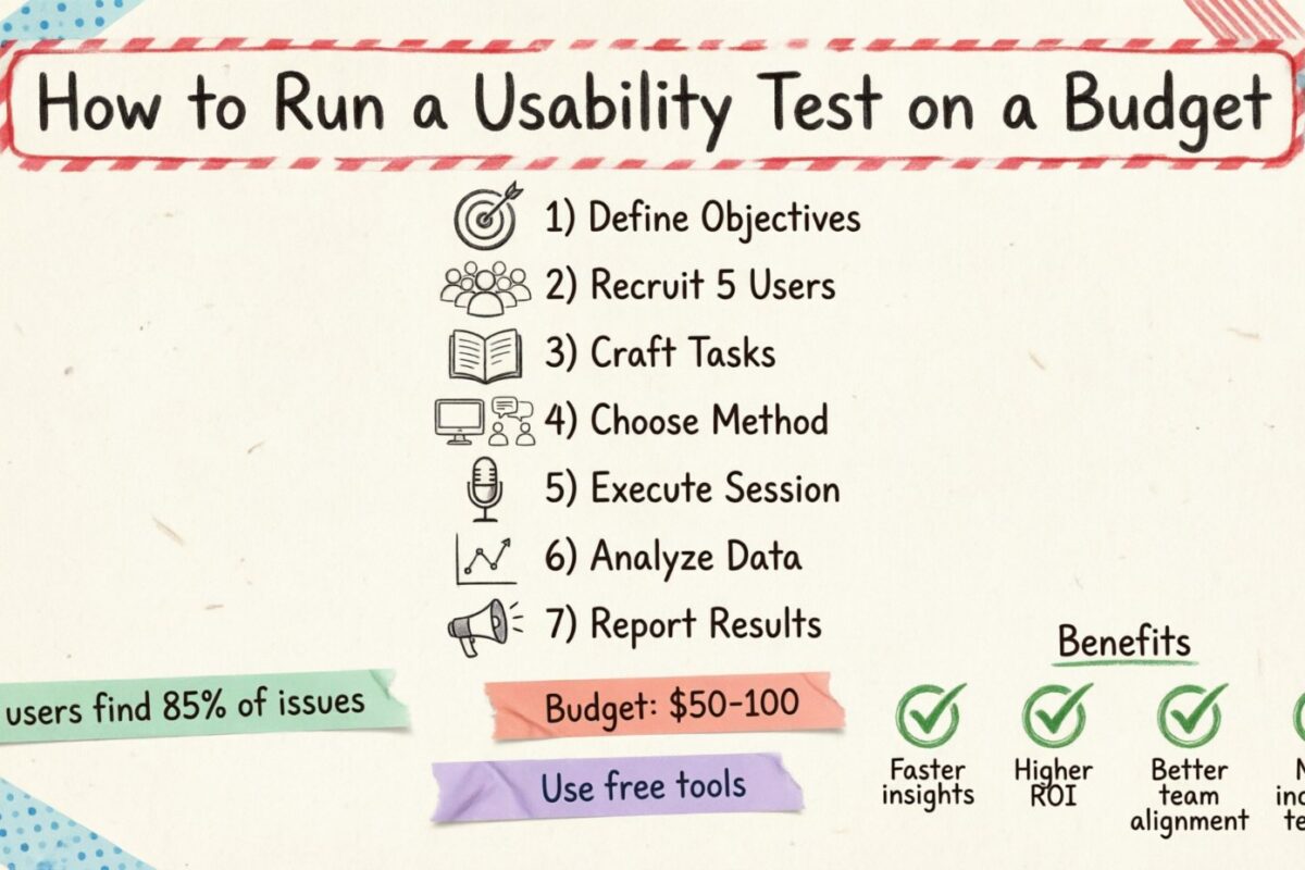 Comment réaliser un test d’utilisabilité avec un budget restreint : un guide de démarrage UX pour les nouveaux designers