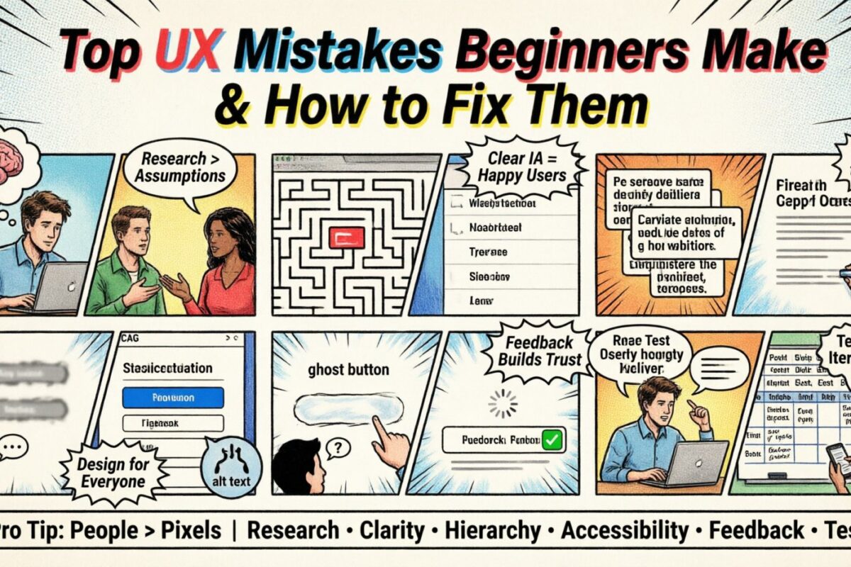 Les meilleurs erreurs en UX que les débutants commettent et comment les corriger tôt