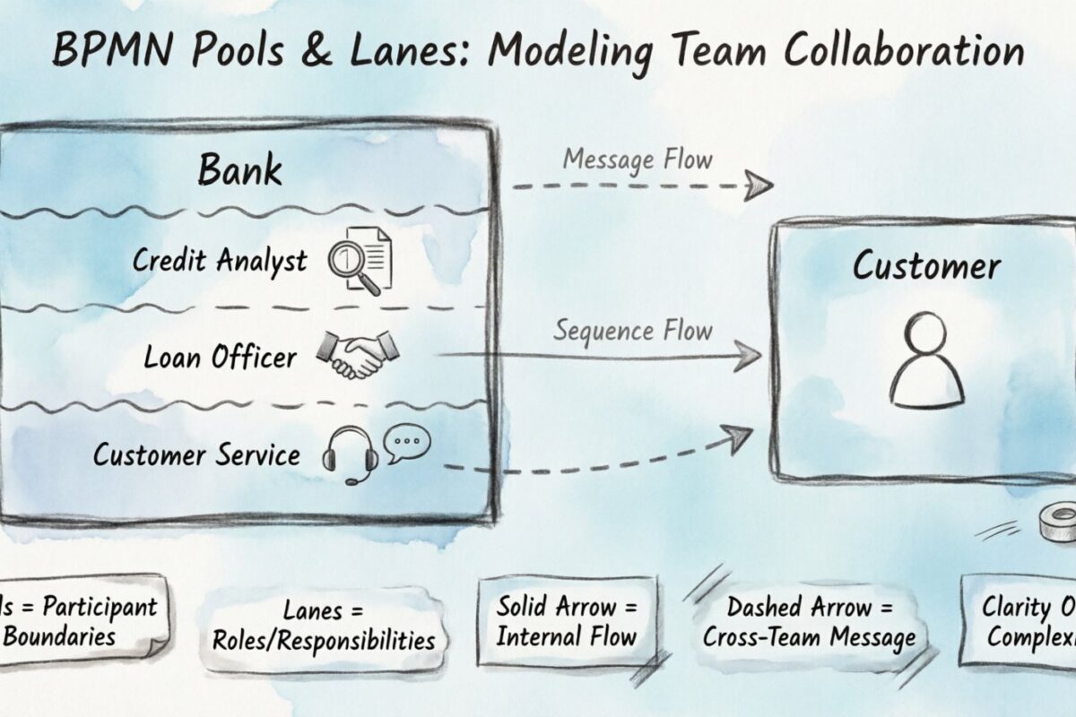 BPMN Pools dan Lanes: Cara Memodelkan Kolaborasi Antar Tim