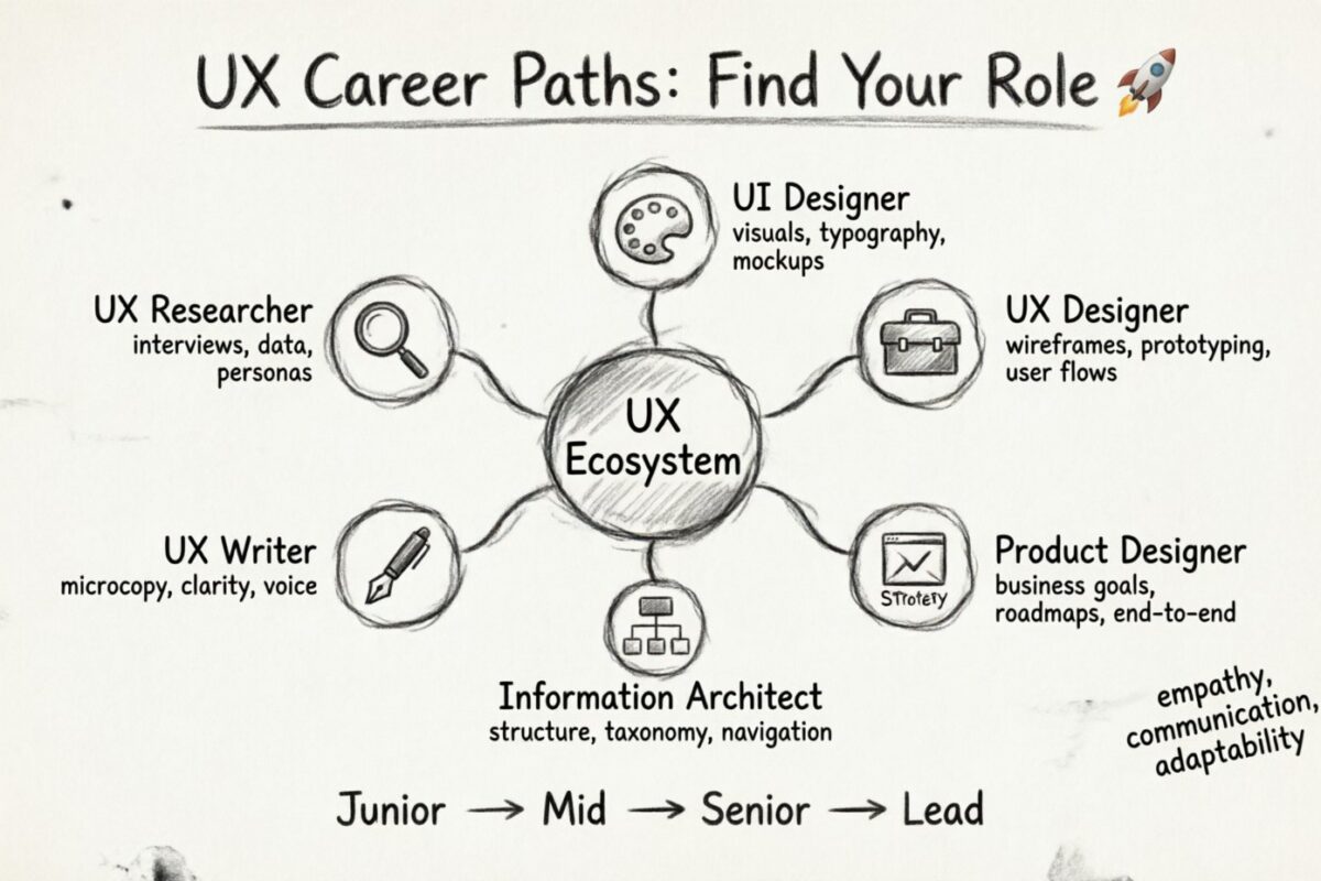 UX कैरियर पथ का अन्वेषण: कौन सी भूमिका आपकी क्षमताओं के अनुरूप है?