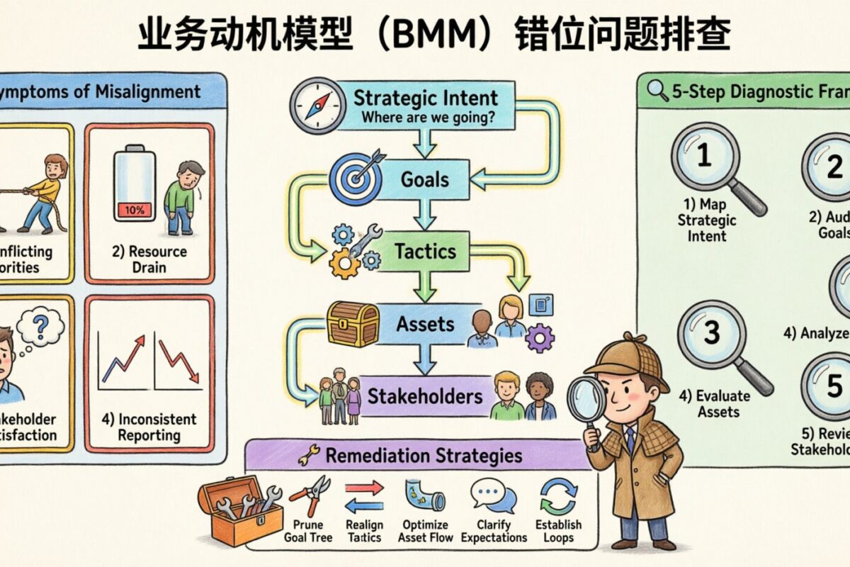 不整合のトラブルシューティング：ビジネス動機付けフレームワーク内の問題を診断する