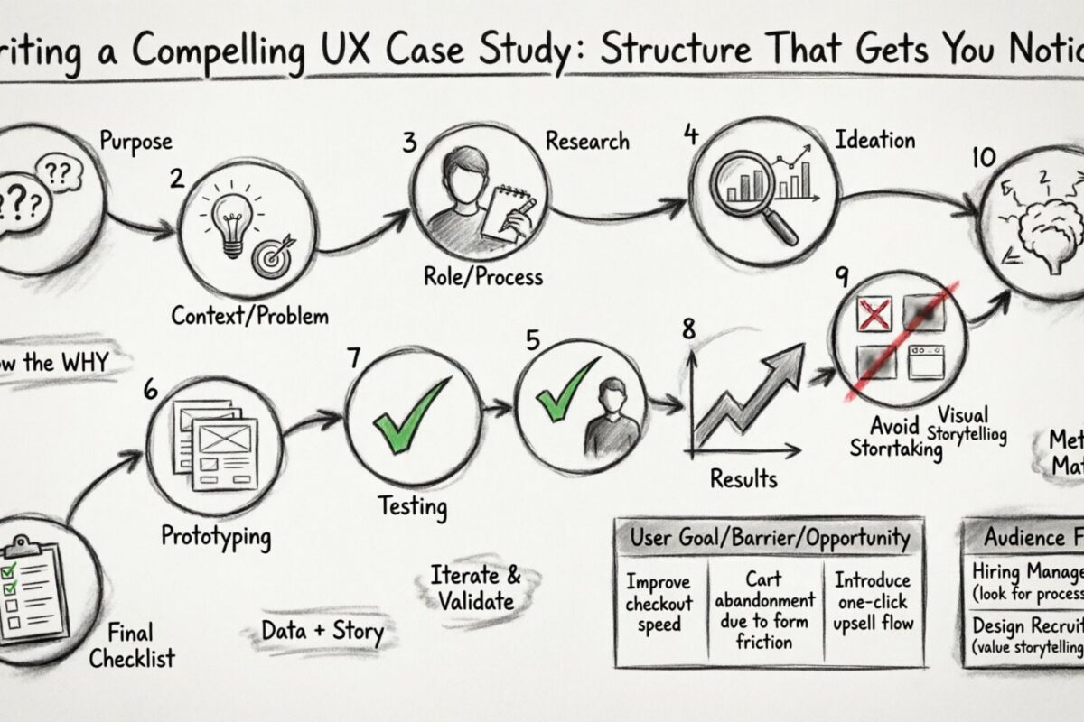説得力のあるUXケーススタディを書く：注目を集める構成