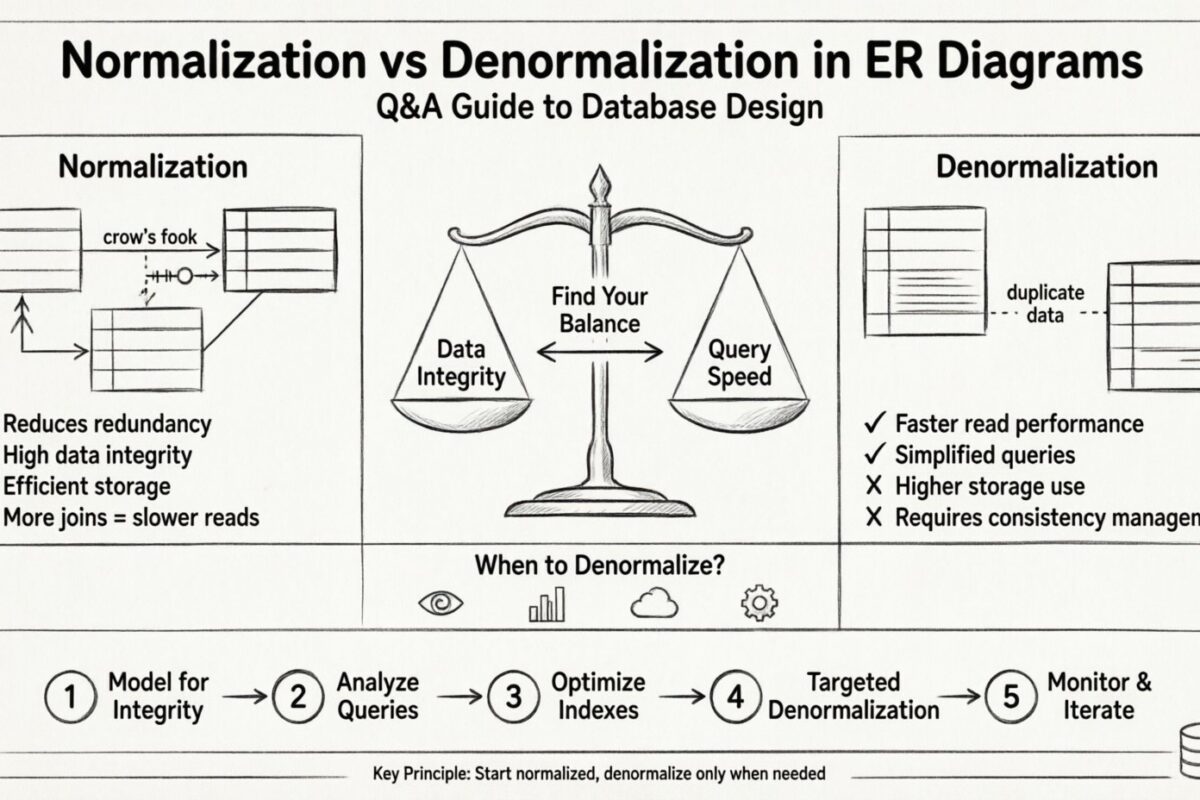 Q&A：ER図における正規化と非正規化に関する最も難しい質問への対処