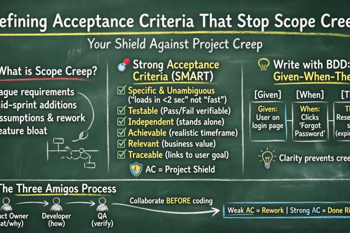 Przewodnik po historii użytkownika: Definiowanie kryteriów akceptacji, które zapobiegają rozrostowi zakresu