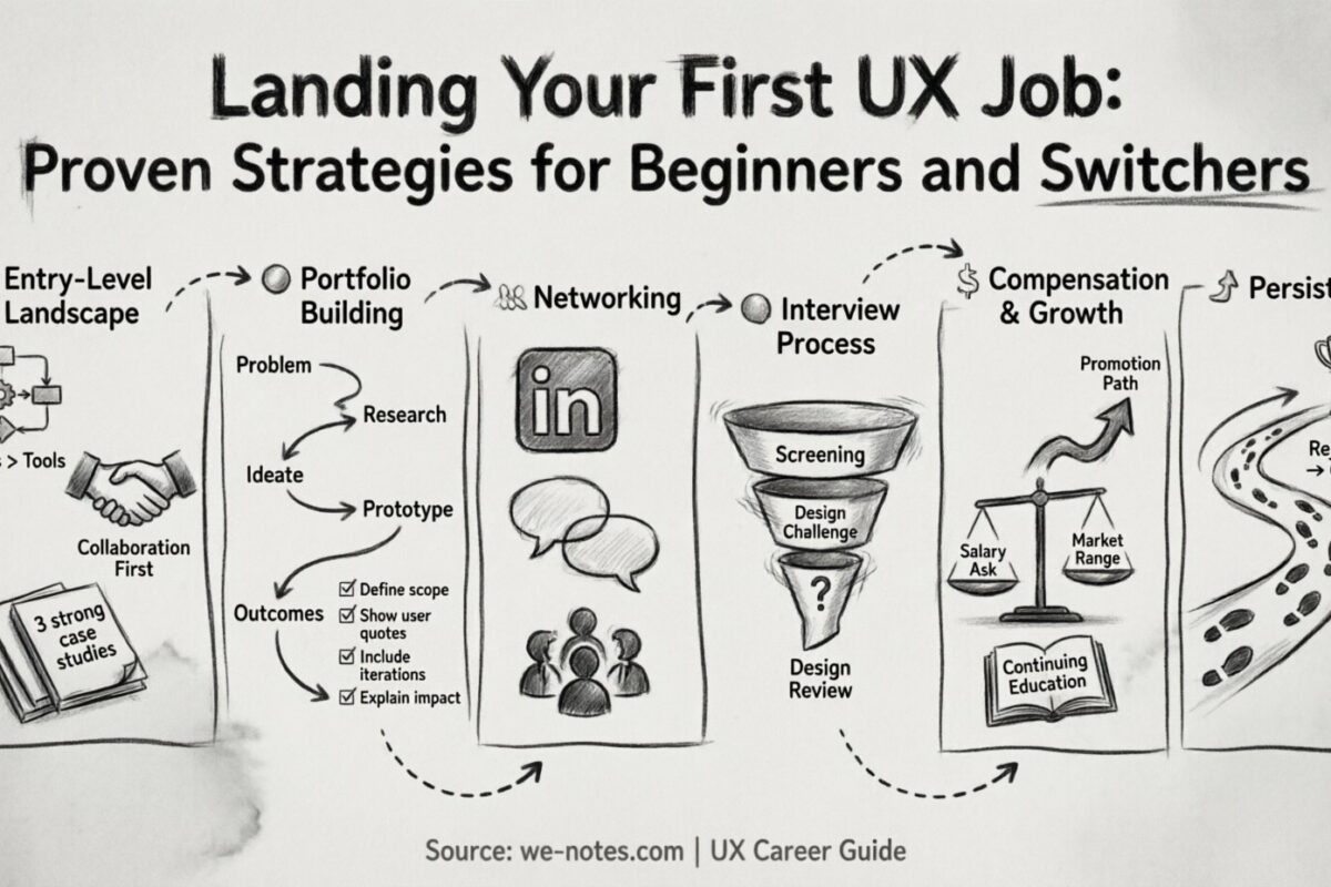 Conseguindo Seu Primeiro Emprego em UX: Estratégias Comprovadas para Iniciantes e Mudadores de Carreira