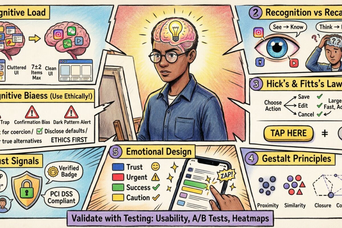 A Psicologia de uma Boa Experiência do Usuário: Princípios Fundamentais que Todo Designer Novo Deve Saber