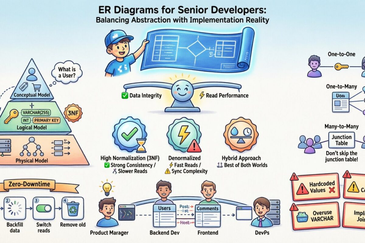 Diagramas ER para Desenvolvedores Sênior: Equilibrando Abstração com a Realidade da Implementação