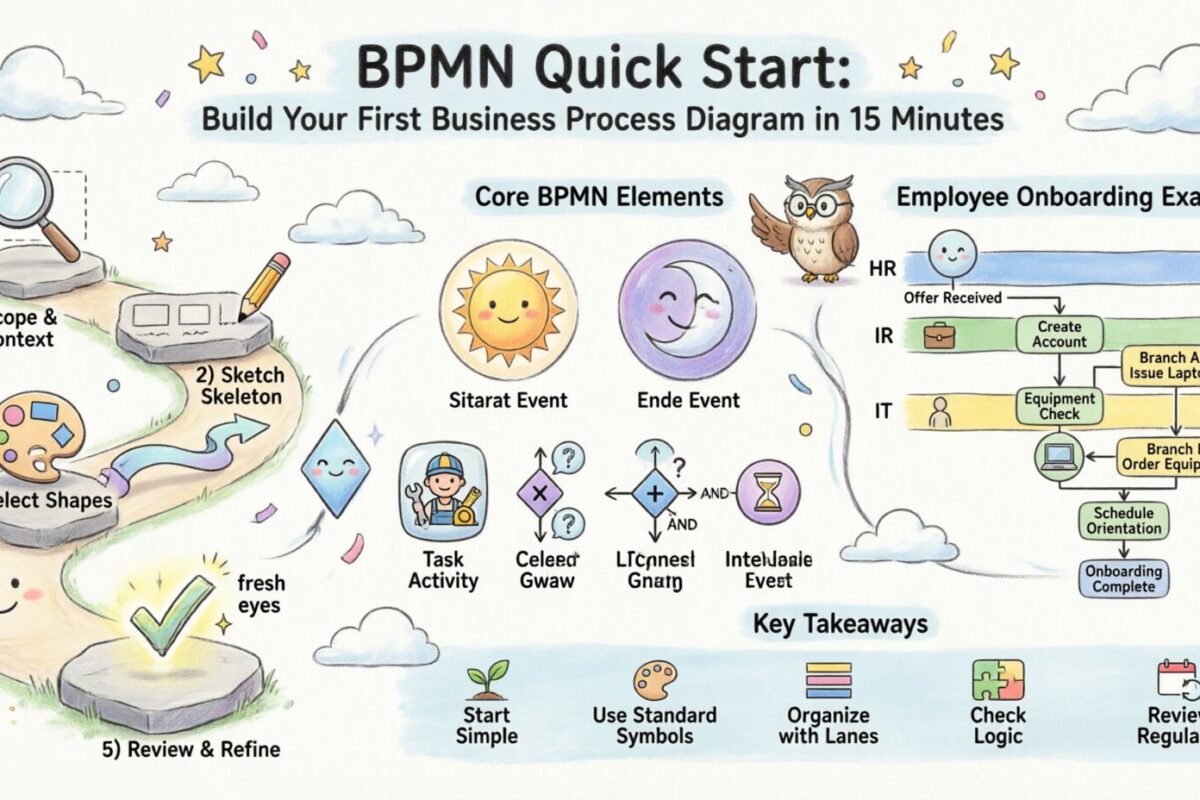 Hướng dẫn nhanh BPMN: Tạo sơ đồ quy trình kinh doanh đầu tiên của bạn trong 15 phút