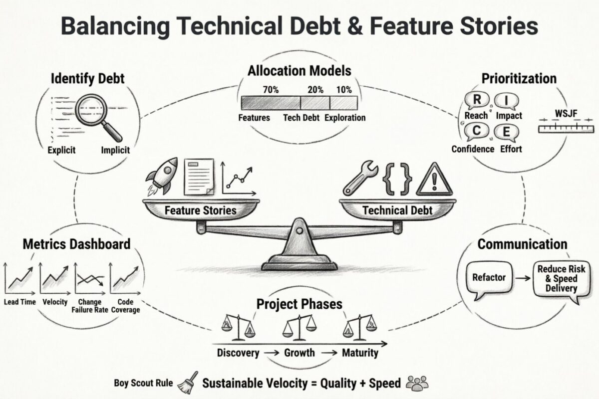 Balancing Technical Debt and Feature User Stories in Planning