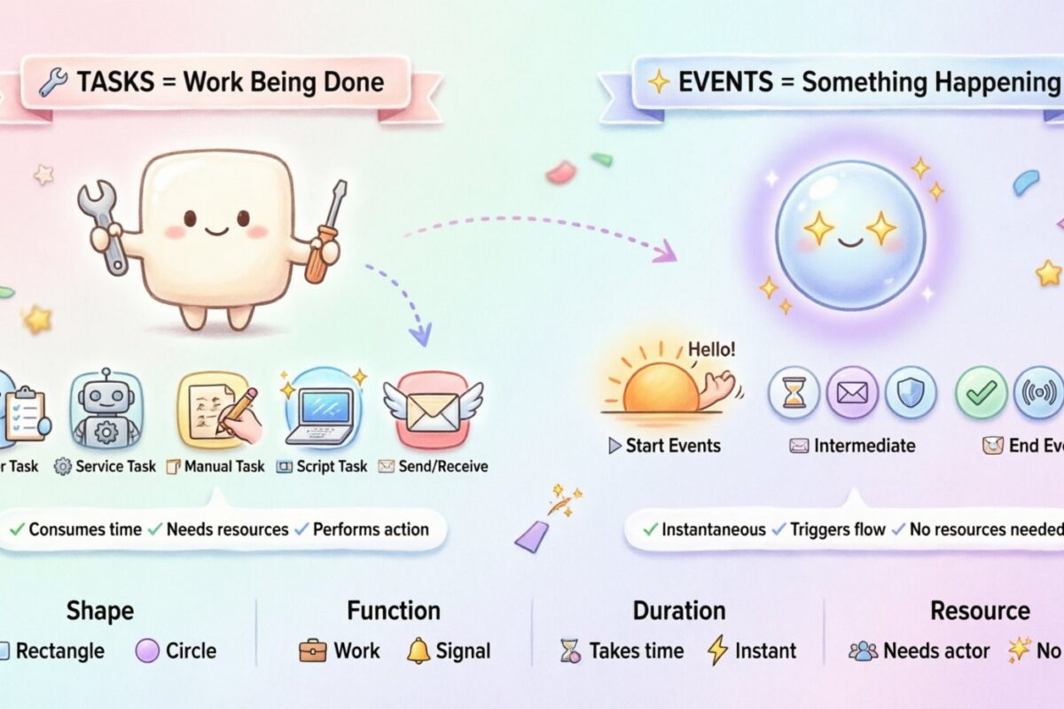 BPMN Tasks vs. Events: What’s the Difference and Why It Matters BPMN Tasks vs. Events: What’s the Difference and Why It Matters
