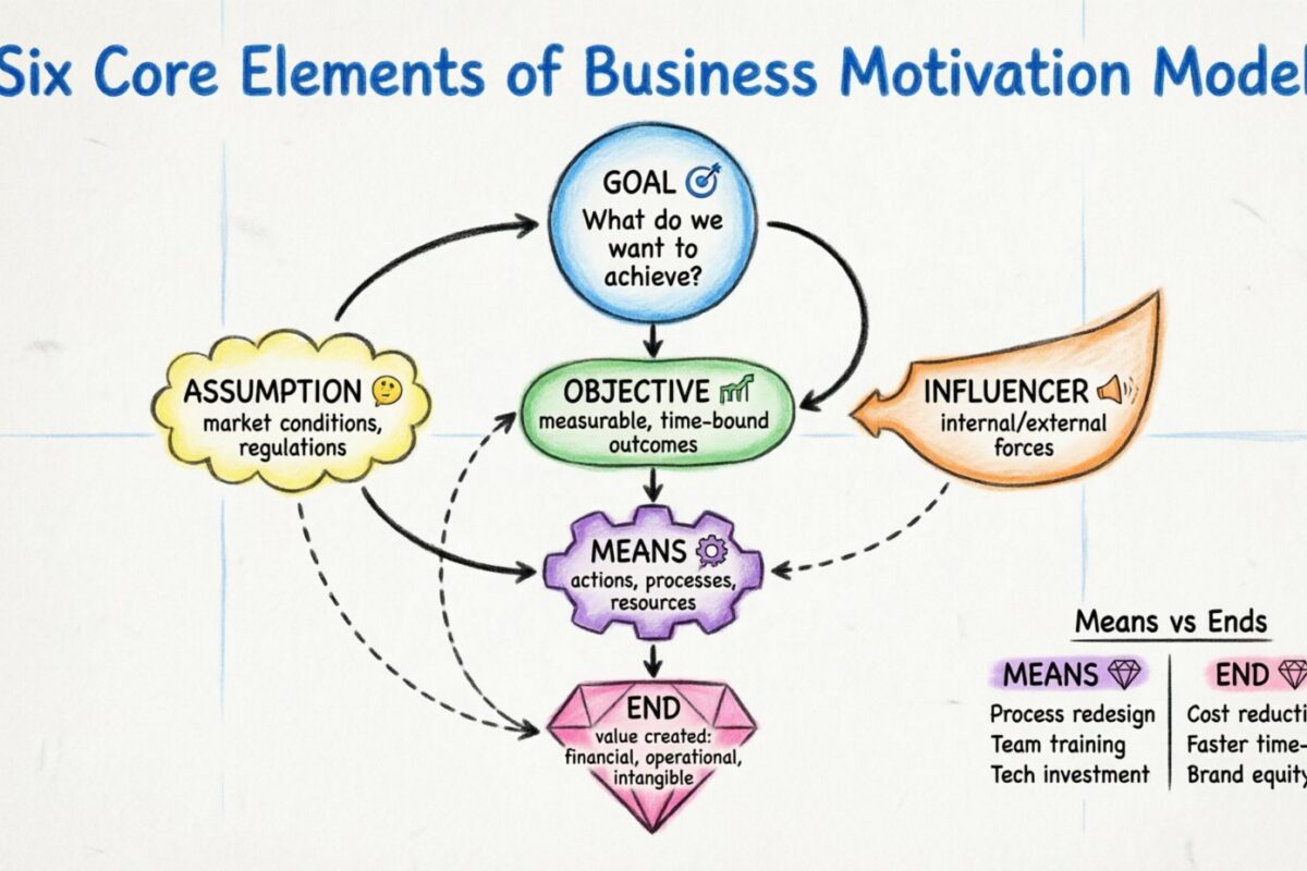 Deep Dive into the Six Core Elements of Business Motivation Models Deep Dive into the Six Core Elements of Business Motivation Models