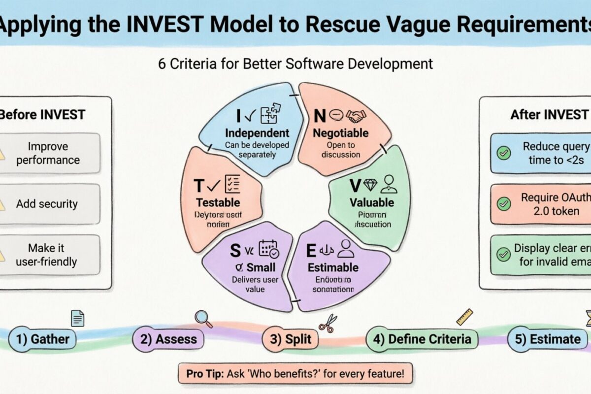 User Story Guide: Applying the INVEST Model to Rescue Vague Requirements
