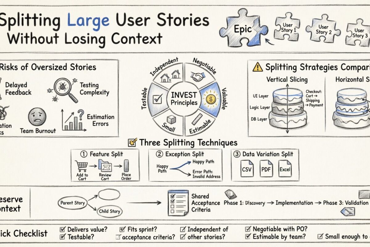 Splitting Large User Stories Without Losing Context
