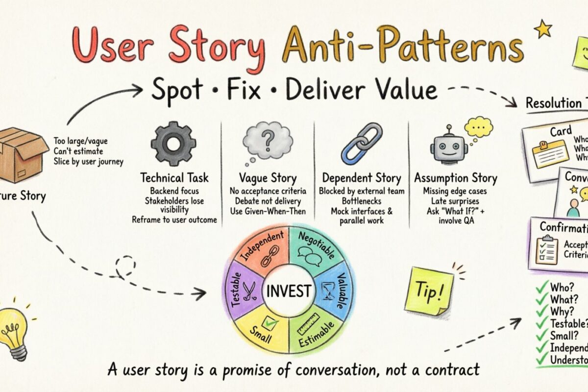Identifying and Resolving Common User Story Anti-Patterns