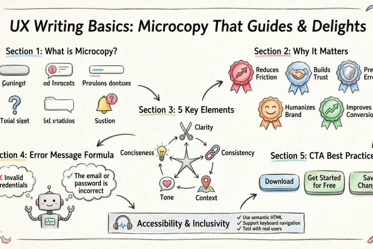 UX Writing Basics: Crafting Microcopy That Guides and Delights Users