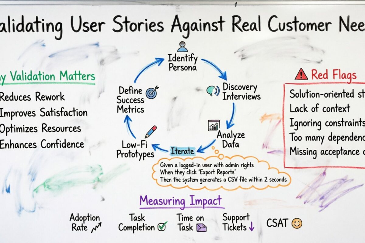 Validating User Stories Against Real Customer Needs
