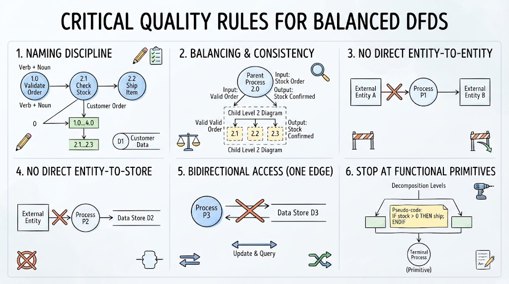 Critical Quality Rules for Balanced DFDs by Visual Paradigm